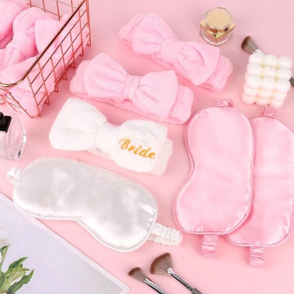 12pcs Bridal Spa Headbands Eye Masks Set Bachelorette Bridesmaid Gifts main image 6